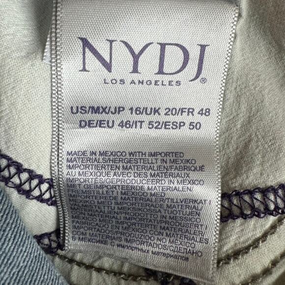 NYDJ Dayla Wide Cuff Capri Jeans 16 Lift Tuck Tummy Control Stretch Denim - Picture 7 of 9